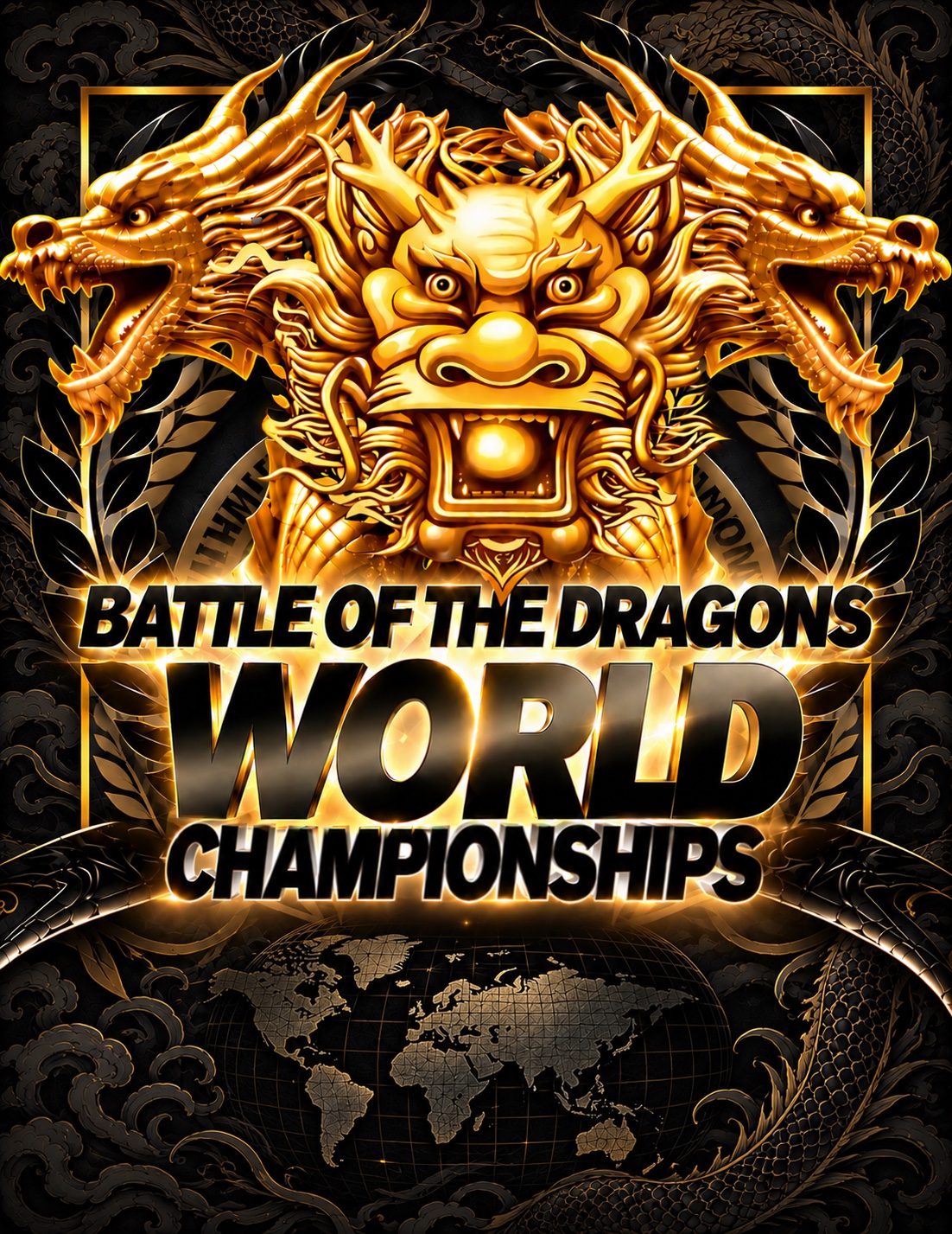 Battle of the Dragons World Championships golden dragon artwork