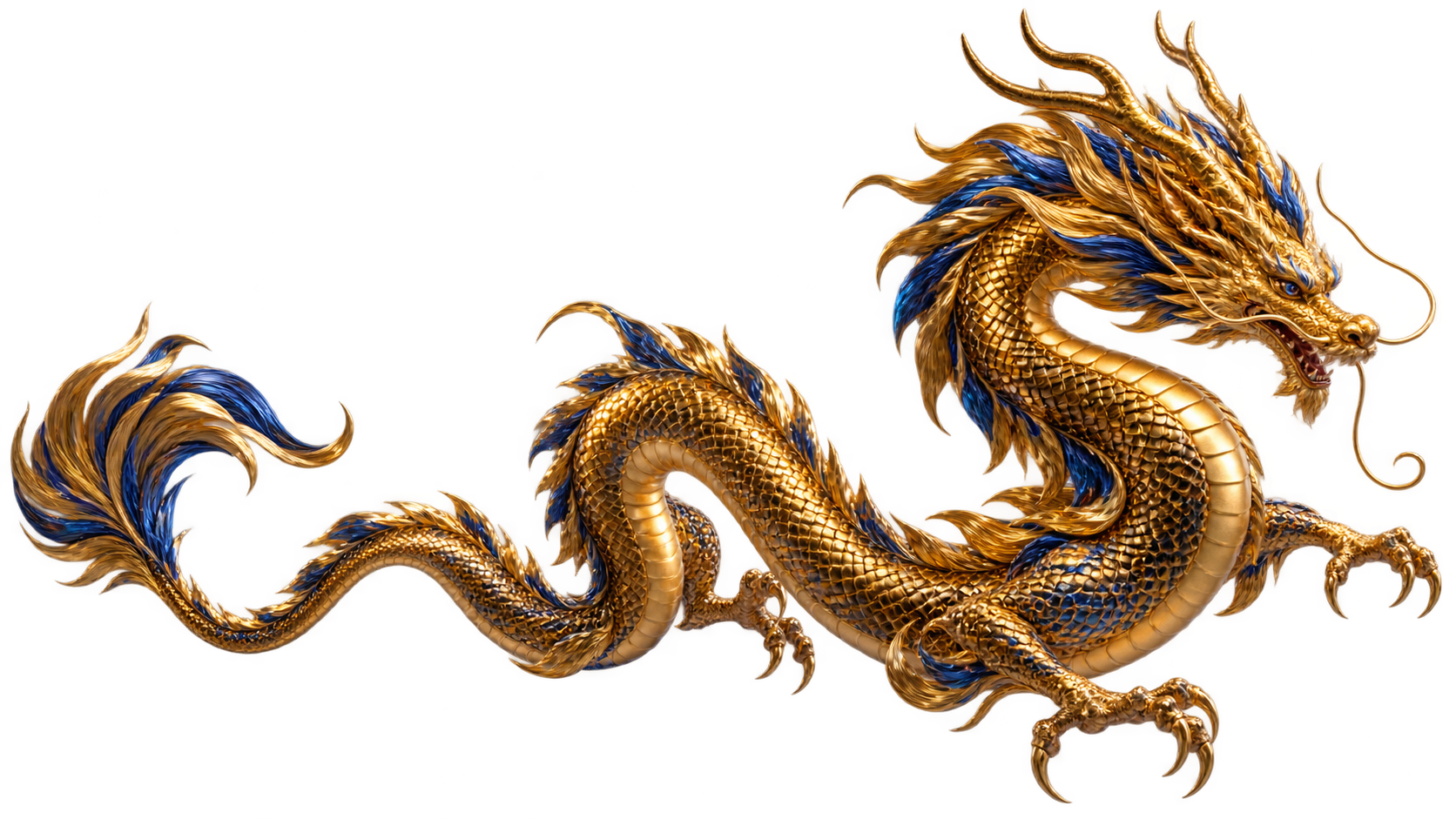 Golden Japanese dragon